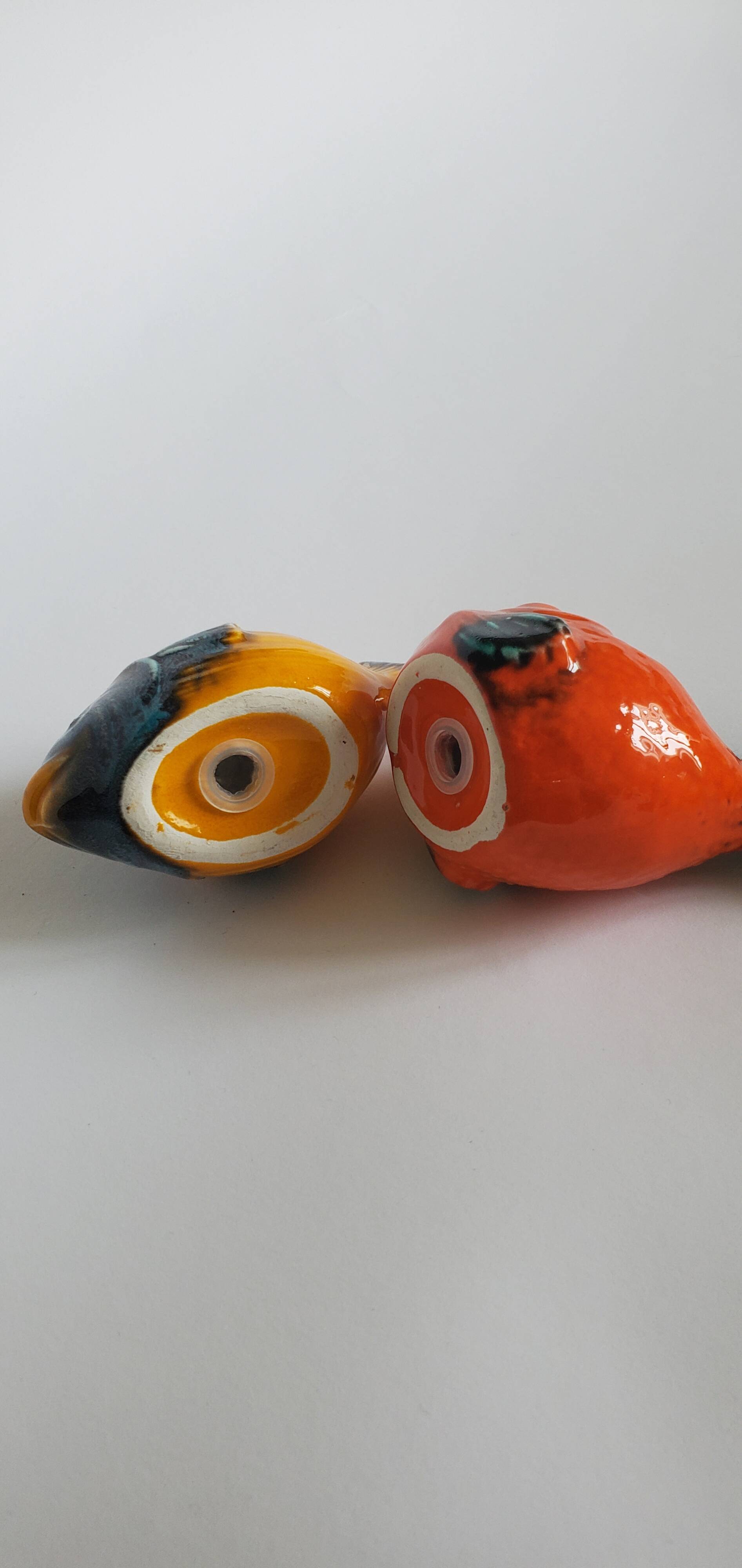Salt and pepper shaker set with fish design from the 1970s.