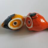 Salt and pepper shaker set with fish design from the 1970s.