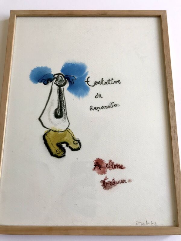 Emmanuelle MESSIKA, Sans titre 9 (série des Dessins), 2012. Encre sur papier signée au crayon