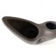 Free-form anthracite grey ceramic vase, Louis Giraud, Vallauris