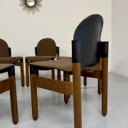 Set of 6 postmodern Thonet Flex chairs designed by Gerd Lange, vintage 80s.