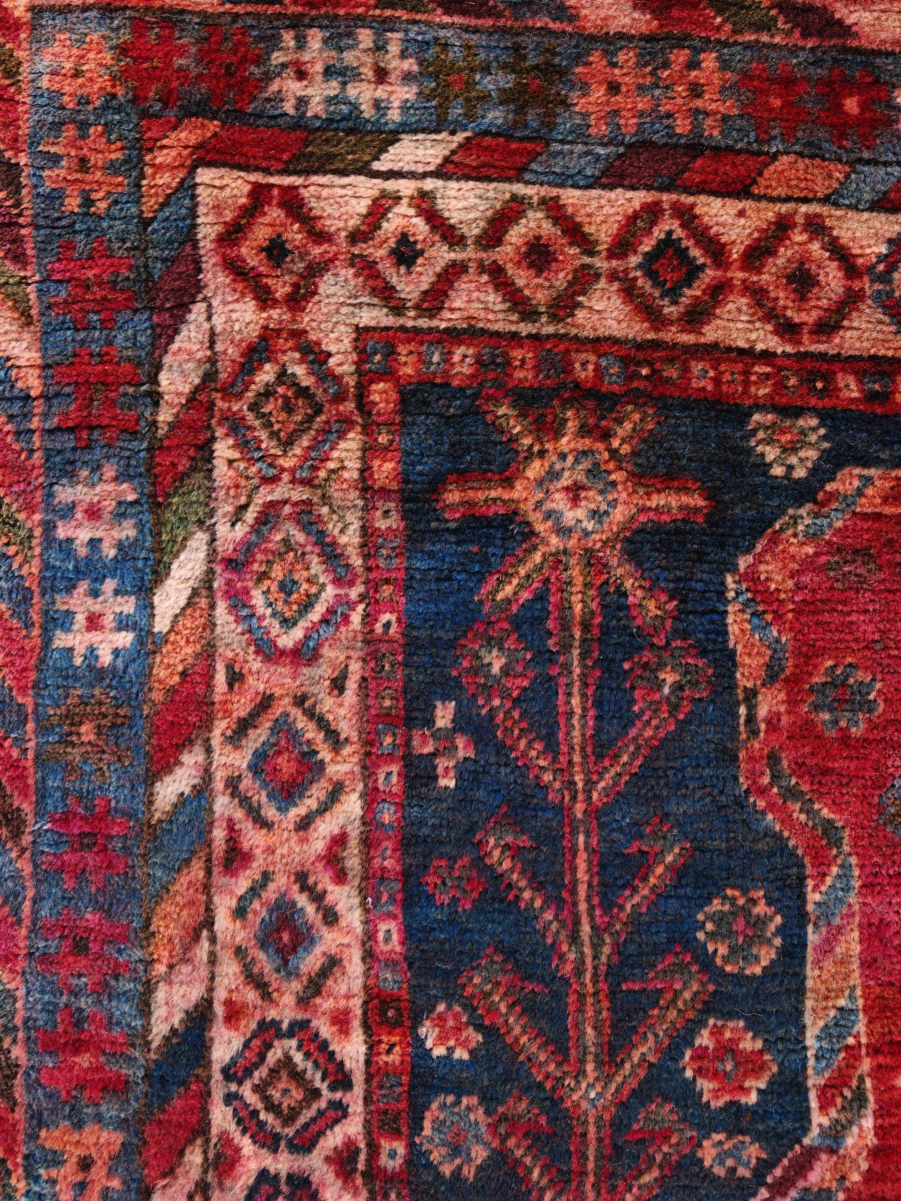 Vintage Persian Luri rug wool from the 1950s