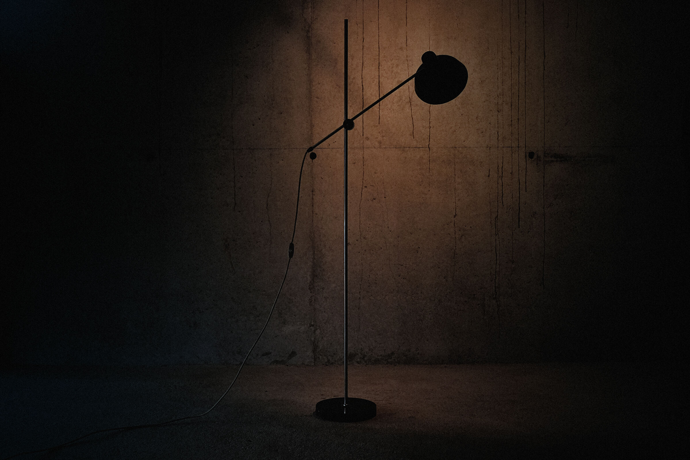 Chrome floor lamp vintage Scandinavian - 1960