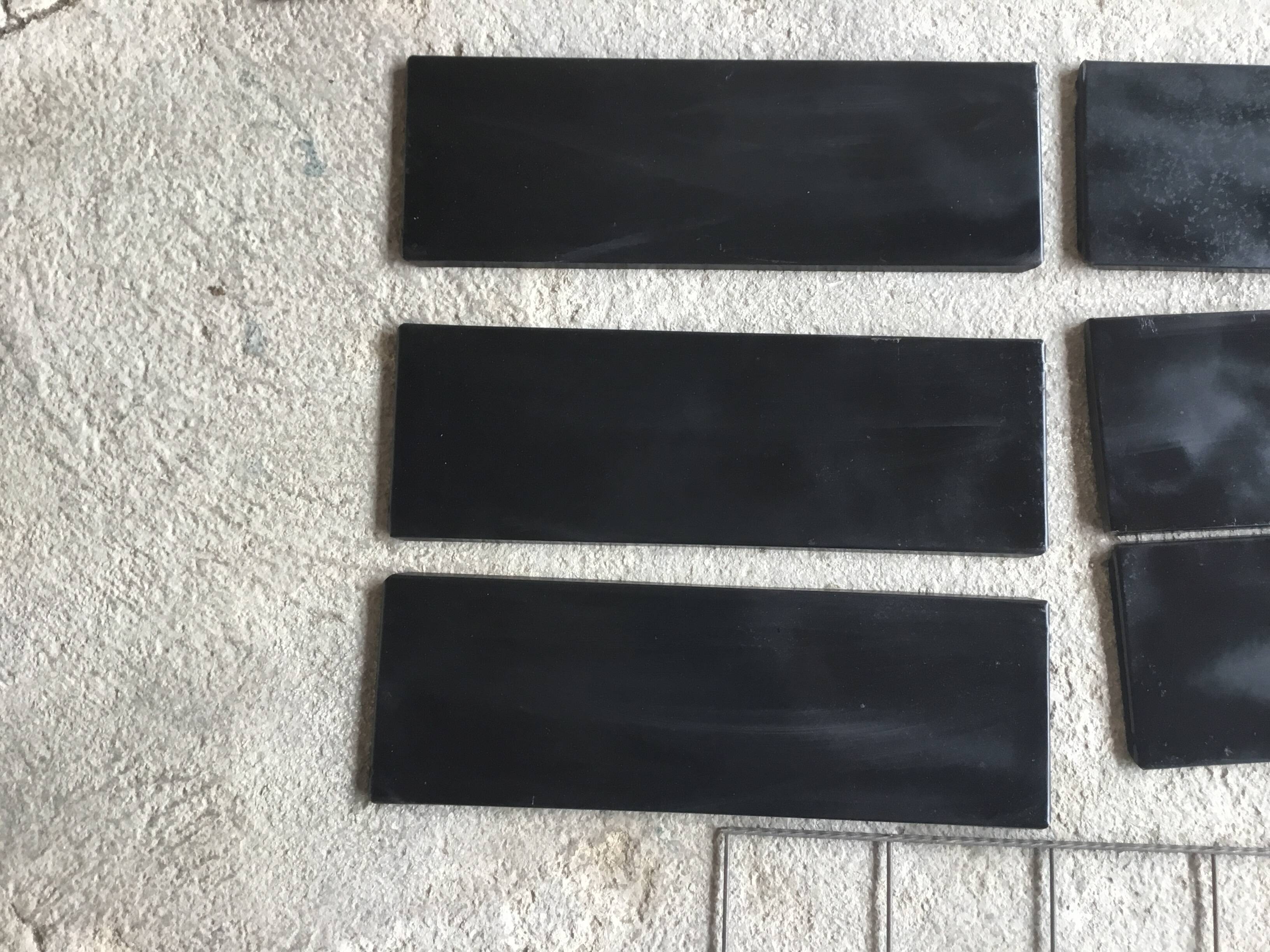 Double metal string shelf - 6 shelves, 3 uprights - vintage 1960