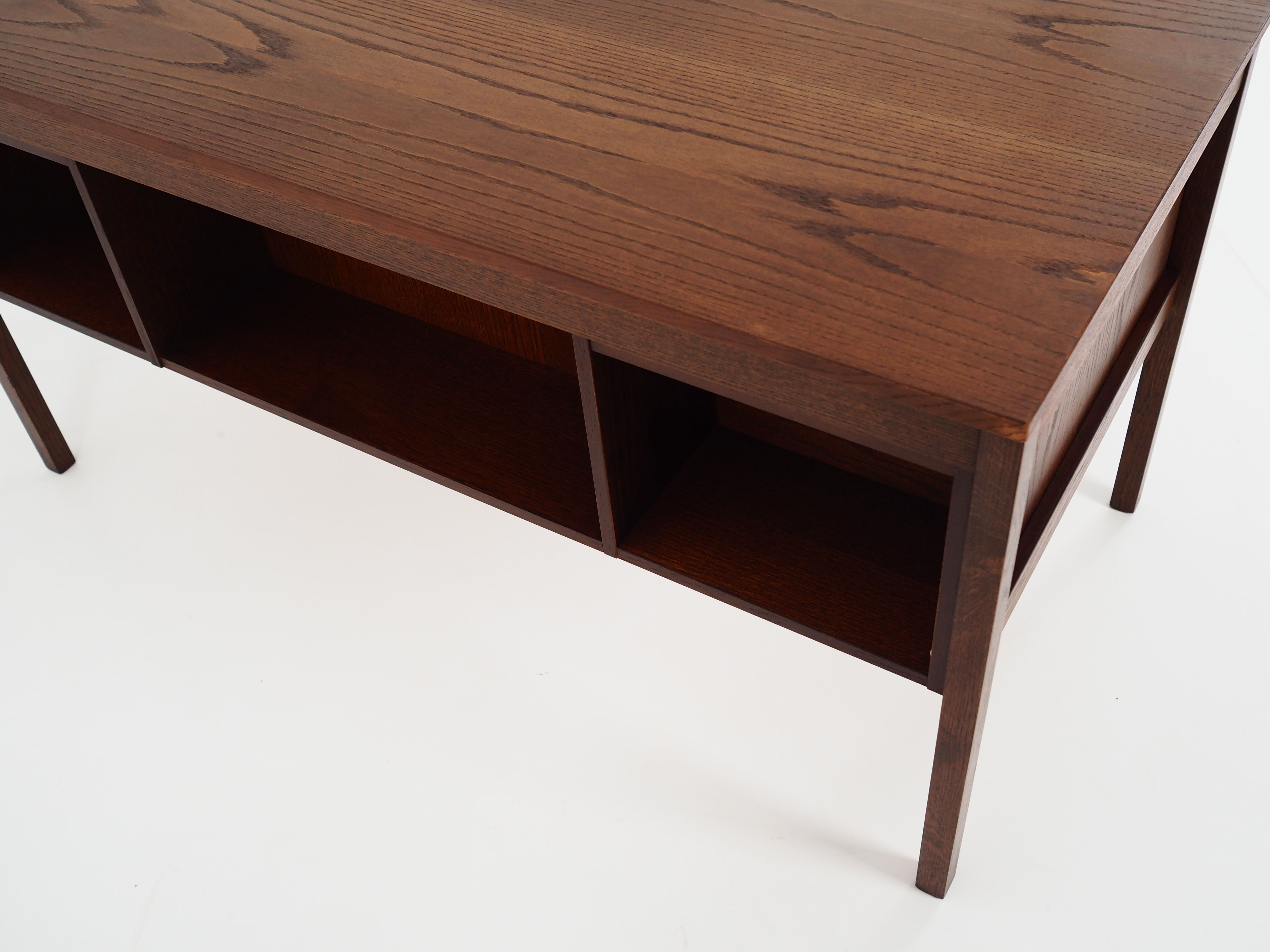 Oak wood desk by Domino Møbler Scandinavian design of the 1970s