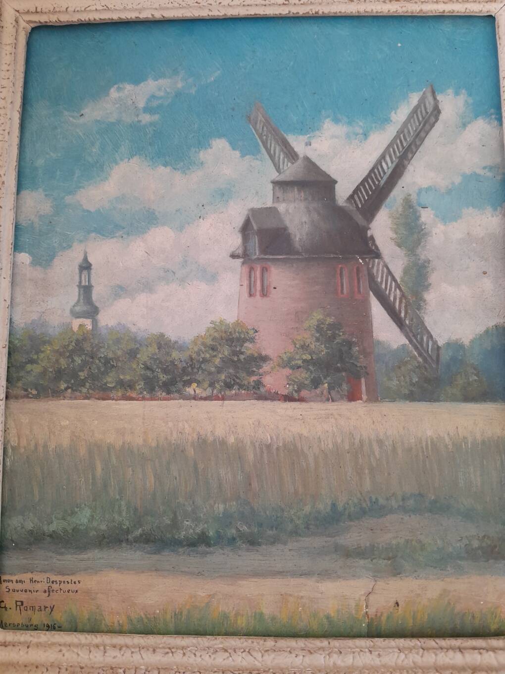 Landscape painting from Merseburg, 1916