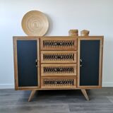 Rattan storage unit