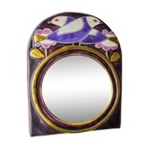 Paradisiers mirror by Mithé Espelt, ceramic, France, 1970