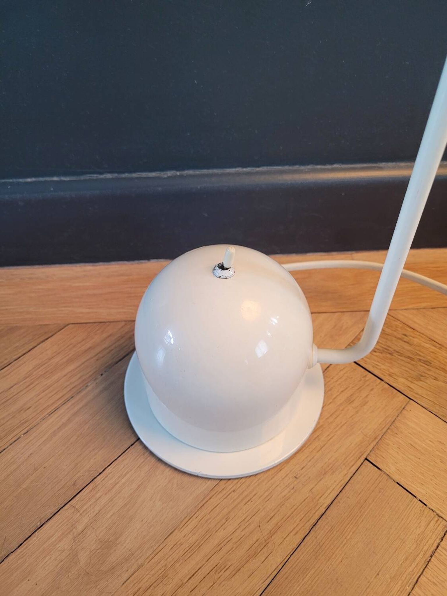 Lampe de bureau vintage articulée laquée blanc