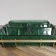 Arcoroc Emerald green and gold aperitif tray