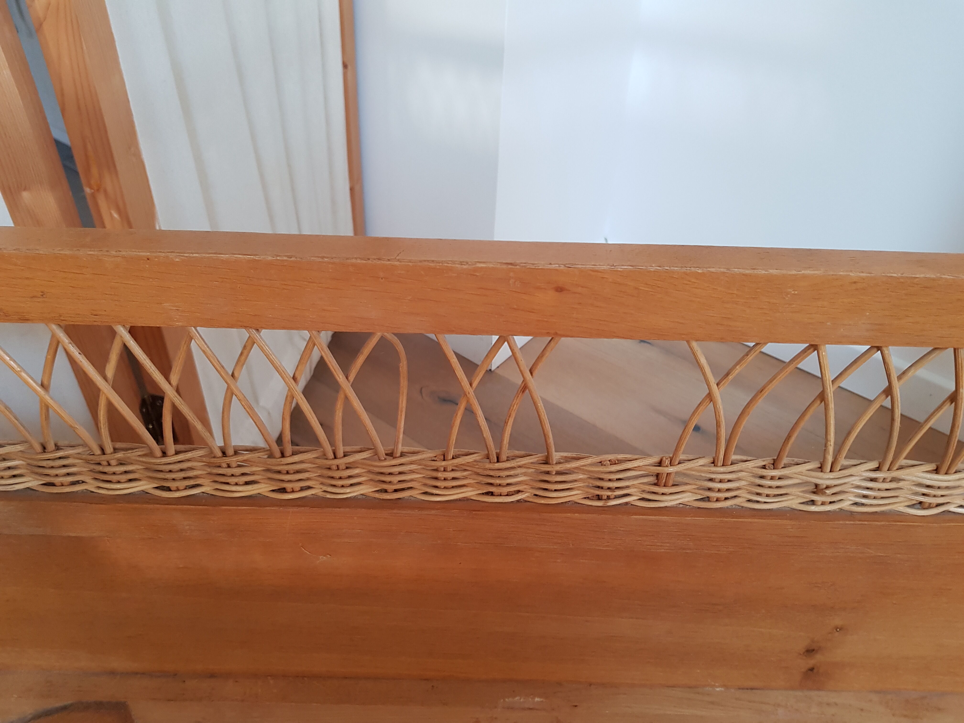 Vintage rattan cot