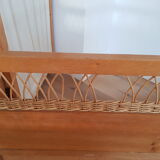Vintage rattan cot
