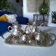 Silver metal coffee set