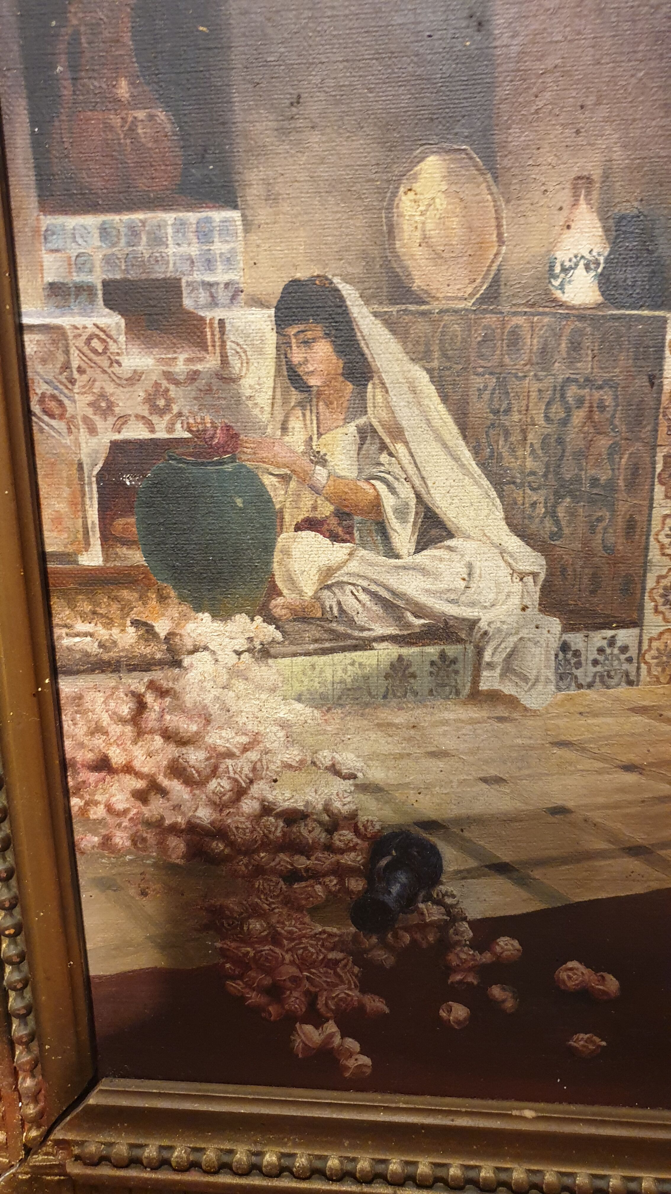 Painting on oriental canvas