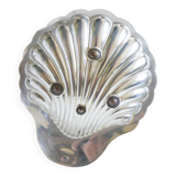 Shell pocket in silver metal, hallmarked, 20th century