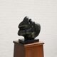 Sculpture abstraite en terre cuite noire, années 1960