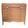 Art deco chest of drawers in light oak