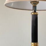 Lampe Le dauphin laiton et velours