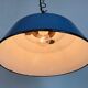 Industrial Blue Enamel and Cast Iron Pendant Lamp, 1960s