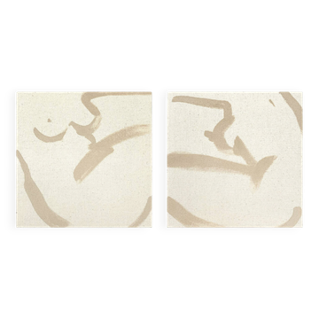 Set of abstract painting on canvas, 20x20cm