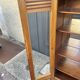 Two-door mahogany display cabinet