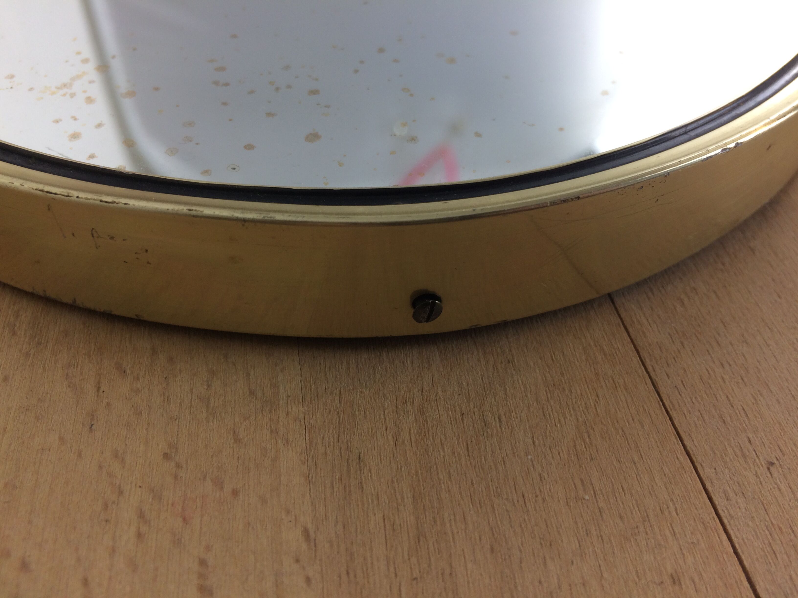 Mirror mirror free form of the 50s, brass, vintage