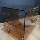 Vintage side table in smoked plexiglass by Michel Dumas for Roche Bobois