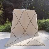 Tapis berbère classique blanc et noir