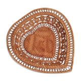 Basket old braided wicker heart shape