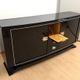 Art Deco Sideboard in Black Lacquer, Maple & Chrome, France, 1930