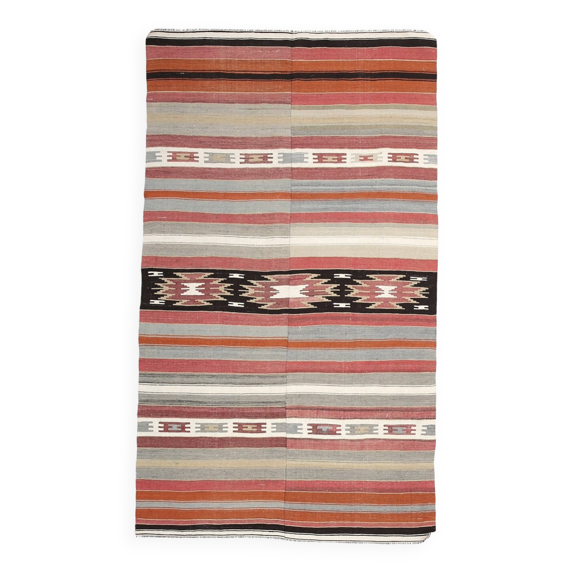 Red & Brown Turkish Kilim Rug 140x243Cm SK 35178