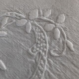 Old linen yarn embroidered and monogrammed