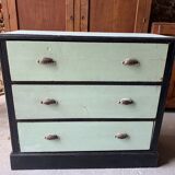 Commode verte 3 tiroirs