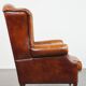 Sheep leather wingback chair