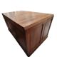 Large modernist minister's desk in solid lemon wood with 7 drawers.