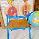 Vintage child school chair Jacques Hitier