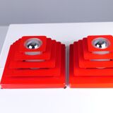 vintage german space age wall lamps set of 2