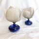Pair of vintage lamps by Patrick Bossis – Limoges porcelain 1980