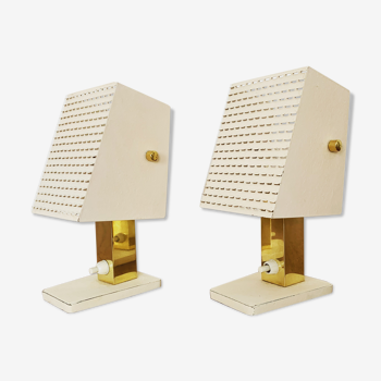 Set of 2 brass table lamps