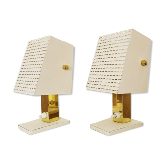 Set of 2 brass table lamps