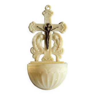 Bénitier christ en celluloïd