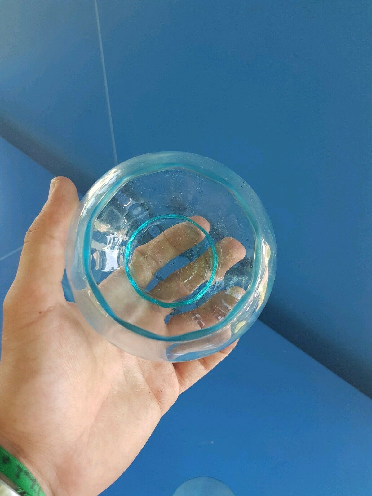 Blue crystal milk service set