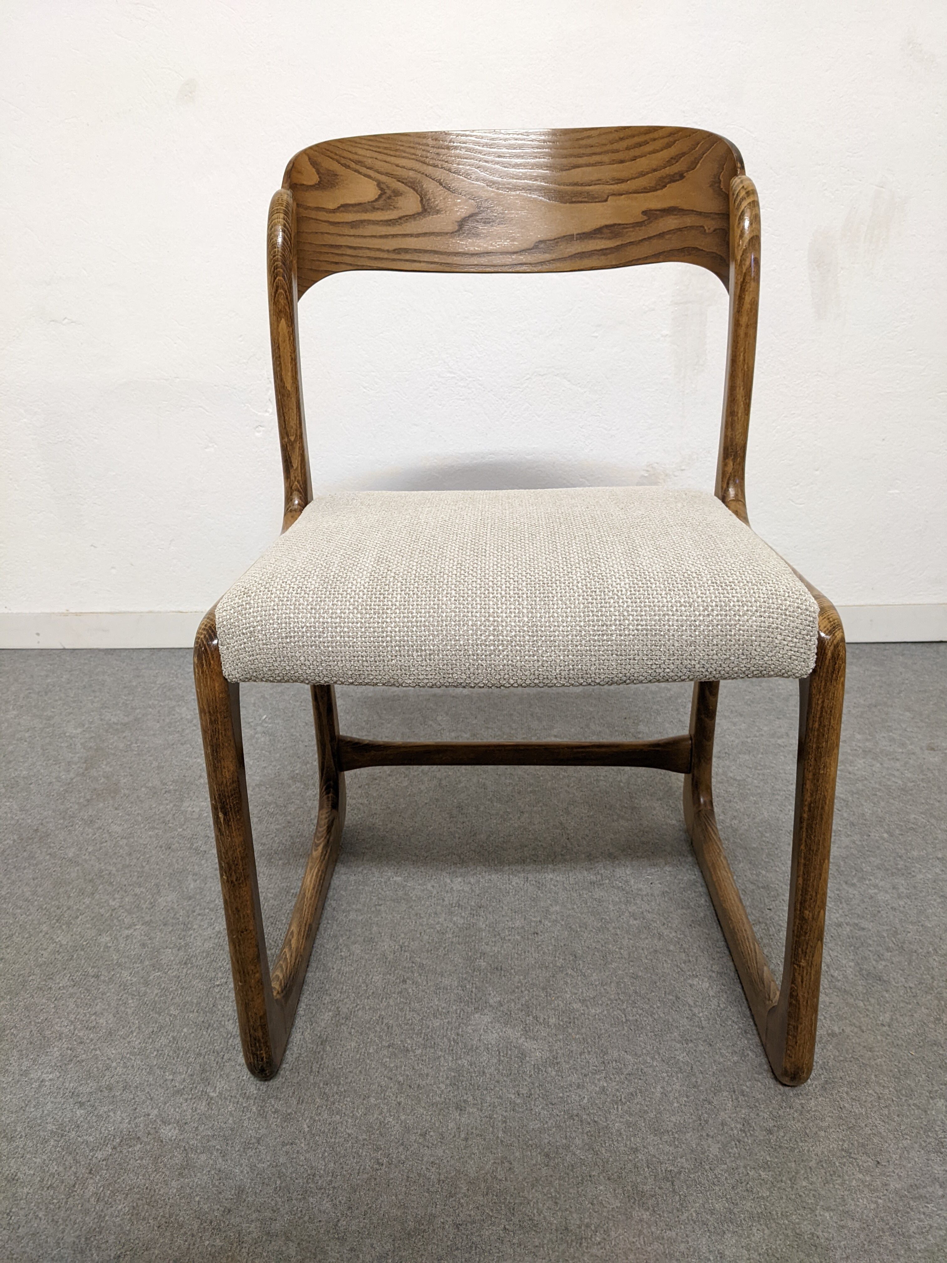 Série de 4 chaises traineau Baumann des années 60/70