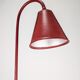 Jacques Adnet floor lamp in red leather, mid-century modern, France, 1960s