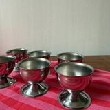 Set of 6 stainless steel egg cups