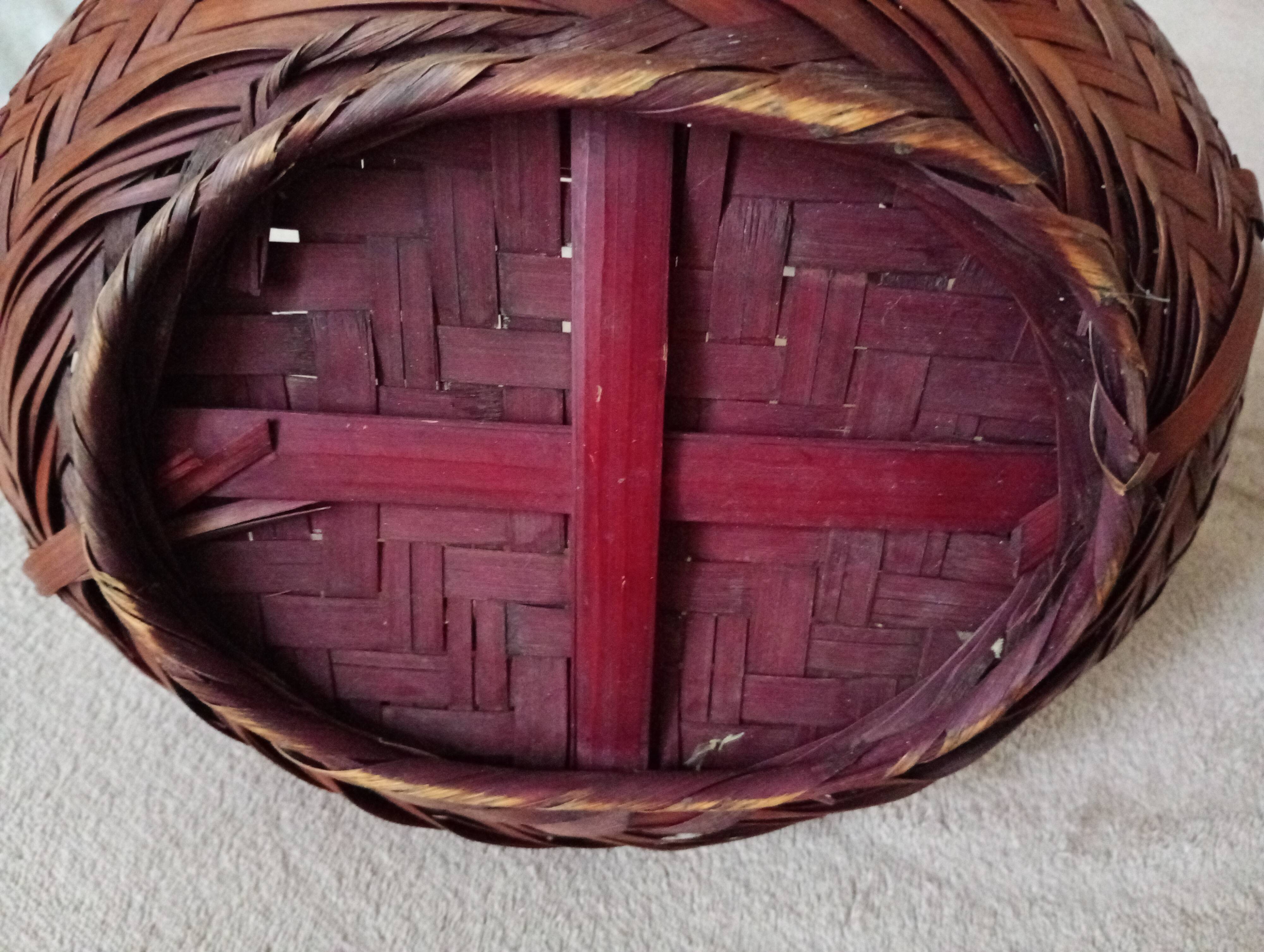 Japanese woven bamboo basket Ikebana