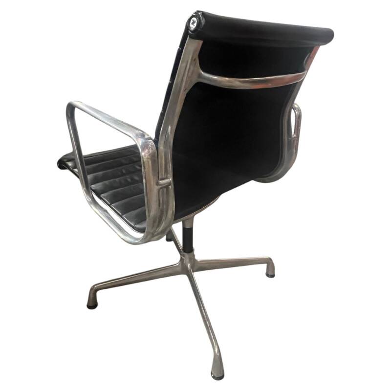 Leather office chair with chrome legs VITRA