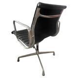 Leather office chair with chrome legs VITRA