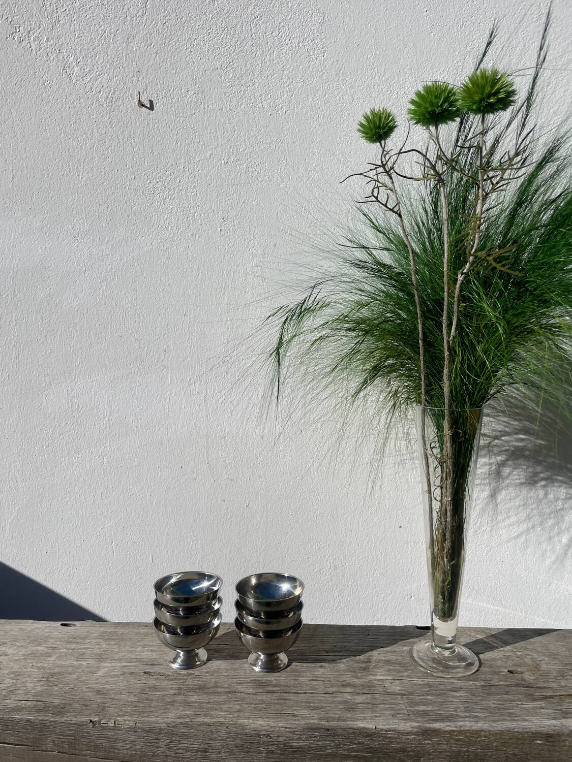 6 stainless steel bowls 1970