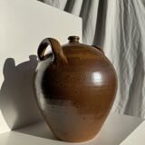 Large round stoneware jar